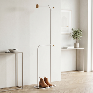 Modern Iron Coat Rack with 3 Hooks Freestanding Minimalist Design for Living Room Bedroom Entryway Home Furniture - Product Image 2