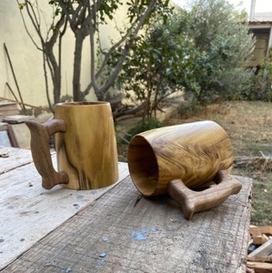 Taza de Madera Rústica Hecha a Mano, Taza de Café de Madera Maciza Natural, Vajilla Ecológica para Cocina y Comedor - Product Image 3
