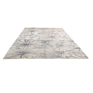 Tapis moderne en laine charbonnée ivoire, motif floral, tufté à la main, antidérapant, écologique, art botanique, épais, pour salon et chambre - Product Image 2