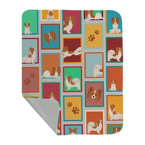 Soft Lightweight 50x60 Artwork Pattern <b>Quilted</b> <b>Throw</b> Blanket Red White Papillon <b>Bed</b> Couch Sofa Lots for <b>Quilted</b> Blanket for Pets - Product Image 1