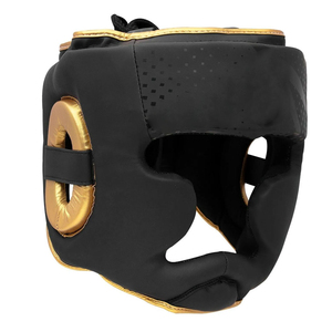 Protège-tête de boxe professionnel personnalisable de haute qualité en cuir de vachette, design respirant, fabriqué au Pakistan, options de couleur et de logo personnalisés - Product Image 1