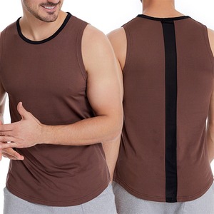 Camiseta Deportiva Acanalada para Hombre, Camiseta sin Mangas para Gimnasio, Camiseta Super Gruesa para Entrenamiento, para Verano - Product Image 1