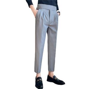 Nuevos Pantalones de Vestir a Rayas para Hombre, Corte Slim Fit, Formales de Negocios, Casuales de Oficina, Diseño Elegante y Moderno, OEM ODM - Product Image 4