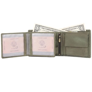 Top Demanded Durable Cowhide Leather Men's Purse with ID Window Coin Pocket and Card Slots for Daily Carry Available For Sale - Product Image 3