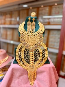 Dubai Classic Vintage Style 24K Gold Plated Fashion Jewelry Set for Wedding Party Engagement Anniversary-Main Material Alloy - Product Image 6