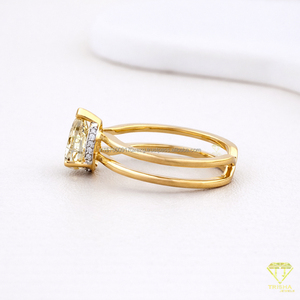 Anillo de Compromiso Romántico de Moissanita para Mujer, Suministro Directo de Fábrica, Ideal para Momentos Significativos y Celebraciones, Disponible para la Venta - Product Image 3