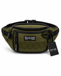 Sac banane en nylon personnalisé, unisexe, avec sangle réglable, fermeture éclair, multifonctionnel, pour sport et loisirs en extérieur, vert - Product Image 1