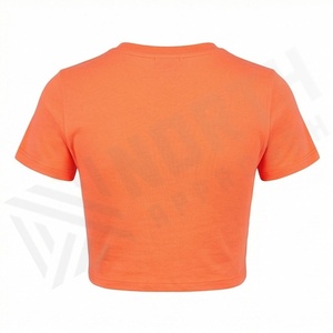 เสื้อครอปท็อปผู้หญิงสีสันตามสั่ง พรีเมียม ผ้าสแปนเด็กซ์ผสมคอตตอน แขนสั้น ระบายอากาศได้ดี สไตล์ลำลอง เท่ห์ๆ สำหรับใส่เดินเล่น - Product Image 2