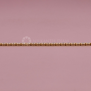 Elegante brazalete de diamantes de corte redondo con diamantes creados en laboratorio con claridad VVS para mujeres, de la India. - Product Image 4