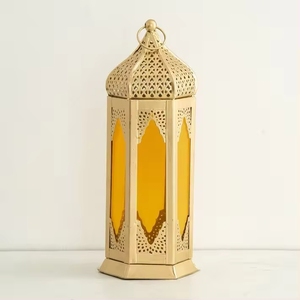 Golden <b>Brass</b> <b>Lantern</b> With Intricate Cutouts For Home Decoration Wedding Decor Table <b>Lantern</b> Centerpiece In Best Price Modern - Product Image 3