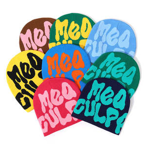 Gorro de Punto Acrílico Personalizado de Alta Calidad, Gorro Ajustado sin Dobladillo, Gorro Jacquard Estampado Personalizado, Gorros Beanie Y2K, Gorros Casuales de Invierno para Uso Diario - Product Image 2