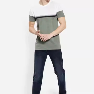 เสื้อยืดผ้าฝ้ายแขนสั้นสำหรับผู้ชายระบายอากาศได้ดีขนาด180กรัมคอกลมลำลองถักทรงพอดีตัวปกติ - Product Image 4