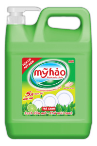 My Hao Savon liquide vaisselle au citron et extrait de gingembre, dégraissant, élimine les odeurs, sans danger pour les mains, bouteille en plastique, nettoyant de cuisine, Vietnam - Product Image 4