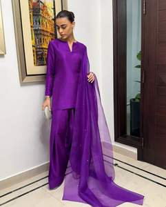 Ropa india y pakistaní lista para usar, traje étnico de fiesta Farshi Shalwar Kameez, vestidos casuales de 3 piezas para mujer, listos para usar. - Product Image 4