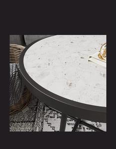 Style Anchor Modern Minimalist Durable Finish Coffee <b>Table</b> Set Metal Frame <b>Marble</b> Top Nesting Design Living Room Furniture - Product Image 3