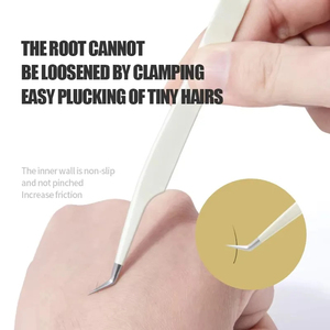Pinces à cils en acier inoxydable de haute qualité avec logo personnalisé, antistatiques et de précision, pour usage en salon - Product Image 4