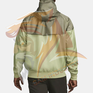 Veste coupe-vent de sport pour homme de haute qualité, décontractée, en nylon, avec fermeture éclair, logo personnalisé, imperméable - Product Image 2