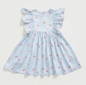 Vestidos Formales de Gasa y Algodón para Niñas, Vestidos de Verano para Fiestas Infantiles, Atuendo de Princesa a la Moda con Estampado Floral - Product Image 2