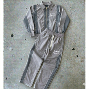 OEM High Quality Custom Patchwork Printed Winter Nylon <b>Tracksuits</b> Wholesale Oversized Windbreaker Zip 2 Piece <b>Tracksuits</b> - Product Image 2