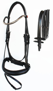Cómoda y Suave Diadema de Cuero Genuino para Caballo con Cristales de Imitación, Accesorio de Brida Inglesa de Alta Calidad para Entrenamiento de Caballos - Product Image 6