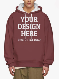 Sudadera con Capucha de Manga Larga para Hombre, Color Sólido, 400GSM, con Bolsillo Holgado, Estilo Urbano, Ropa Deportiva Informal, Fabricación OEM/ODM, con Logotipo Personalizado - Product Image 5