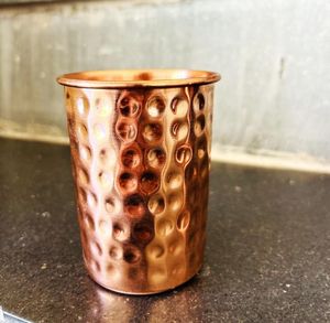 Copper Table Glass Offers A Warm Metallic Appearance And Distinctive Artisan Character - Product Image 5