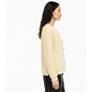 Pull en maille rose oversize pour femme, col en V, manches longues, tricot d'hiver décontracté - Product Image 3