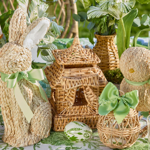 Unique Design <b>Rattan</b> Rectangle Pagoda Graceful <b>Rattan</b> Pagoda Roofs for Tabletop Entryway Decoration - Product Image 3