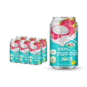 Fournisseur OEM de boissons naturelles végétaliennes, boissons sans produits laitiers, distribution en gros, jus de fruit du dragon blanc 100% pur en canette 330ml, OEM - Product Image 1