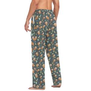 Pyjama d'été pour homme en coton à carreaux, taille élastique, léger, respirant, grande taille, vêtements de nuit, vêtements de maison - EN PROMOTION - Product Image 5