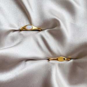 Bague Vintage Classique Ovale en Opale et Zirconium Cubique, en Argent Sterling 925 Plaqué Or 14K, Pierre de Naissance d'Octobre, pour Femme, Mariage, Fête, Festival - Product Image 4