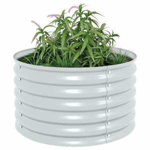 Jardinières et bacs à fleurs surélevés en acier galvanisé argenté - Product Image 3