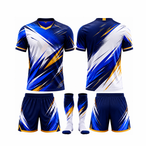 ชุดเสื้อและกางเกงขาสั้นทีมฟุตบอล ชุดยูนิฟอร์มส่วนตัว ระบายอากาศได้ดี สำหรับการแข่งขัน การฝึกซ้อม และการแข่งขัน - Product Image 1