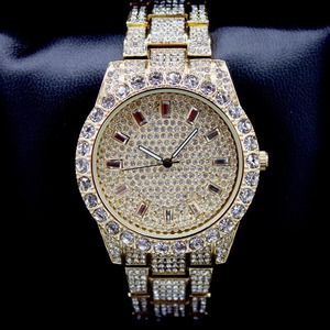 Reloj de Diamantes Totalmente Cubierto de Diamantes, Reloj Automático de Diamantes Moissanite, Reloj Sólido Estilo Hip Hop para Joyería de Moda Masculina - Product Image 5