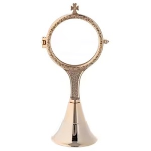 Monstrance en laiton élégante, monstrance sacrée pour la prière, la décoration de la chapelle et les services religieux - Product Image 4