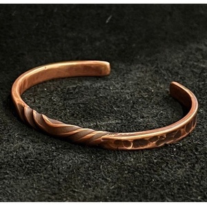 Handcrafted Metal Jewelry Heavy Gauge Twisted Copper Bracelet Hand-Finished Jewelry - Product Image 4