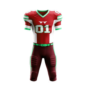 Uniforme de football américain personnalisé de style unique pour équipe nationale, manches courtes, 100 % polyester, antibactérien, été - Product Image 2