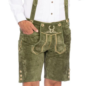 Lederhosen traditionnels bavarois allemands pour hommes avec logo personnalisé – Costume pour le festival de la bière d'Oktoberfest – Costume Trachten en cuir véritable - Product Image 3