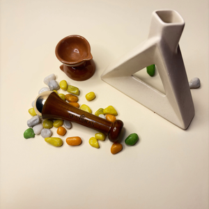 Outil de massage facial pour le corps et le cou, raffermissant la peau, baguette Kansa double face naturelle originale Senoras 2026 avec manche en bois de teck - Product Image 1