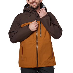Chaqueta de esquí y senderismo impermeable de lona con cuello alto, múltiples bolsillos, diseño patchwork, resistente a la tormenta, personalizada para hombre - ¡Gran oferta de invierno! - Product Image 1