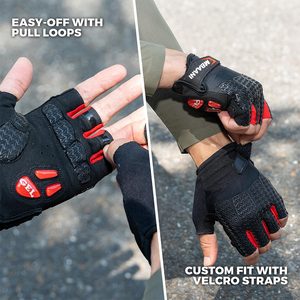 Guantes de Ciclismo para Hombre y Mujer con Almohadilla Antideslizante y Absorbente de Impactos, Guantes de Ciclismo sin Dedos, Ligeros y Transpirables - Product Image 3