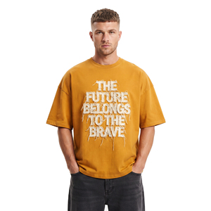 เสื้อยืดแขนสั้นปักลายตัวอักษรแบบดิสเทรส คอกลม เสื้อยืดลำลองผู้ชาย เสื้อยืดปักลายดิสเทรสสำหรับผู้ชาย - Product Image 6
