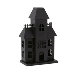 Portavelas de hierro vintage de alta tendencia, linterna hueca para velas, portavelas de metal para velas de té, estilo casa embrujada - Product Image 1