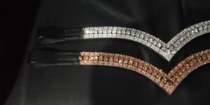 ROYAL INTERNATIONAL Frontlet de Cheval en Cuir Premium en Forme de V à Cinq Rangées, Accessoire Équestre Élégant - Product Image 6