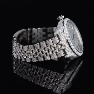 Relojes de Pulsera de Lujo para Hombre con Diamantes Moissanite, a la Moda, en Venta del Mejor Proveedor Indio - Product Image 6