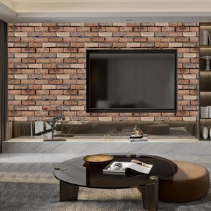 Paquete de 10 Papel Tapiz Autoadhesivo 3D Removible de 11.8 x 11.8 Pulgadas, Calcomanías de Pared con Diseño de Ladrillo Falso Vintage, Papel Tapiz Autoadhesivo - Product Image 6