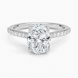 Anillo BOJ 064 Corte Ovalado, Plata 925, Anillo de Diamantes Elodie Cathedral, 2ct, Color D, VVS1, Moissanita, Certificado GRA, Precio Bajo, Gran Oferta - Product Image 1