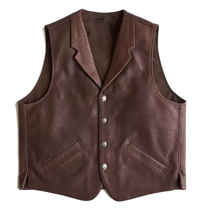 Gilets en cuir respirants personnalisés de qualité supérieure – Nouveau style 2026 tendance en cuir véritable - Product Image 1