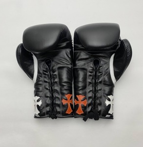 Gants de boxe d'entraînement professionnels de haute qualité, design tendance patchwork, cuir de vachette, gants de boxe personnalisés - Product Image 2