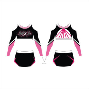 Uniformes de cheerleading sur mesure de haute qualité en gros, tenues sexy de cheerleader avec design en strass - Product Image 5